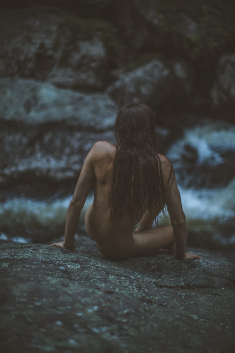 Nude Rebekah Underhill Flashing Her Perfect Body By The Waterfall The