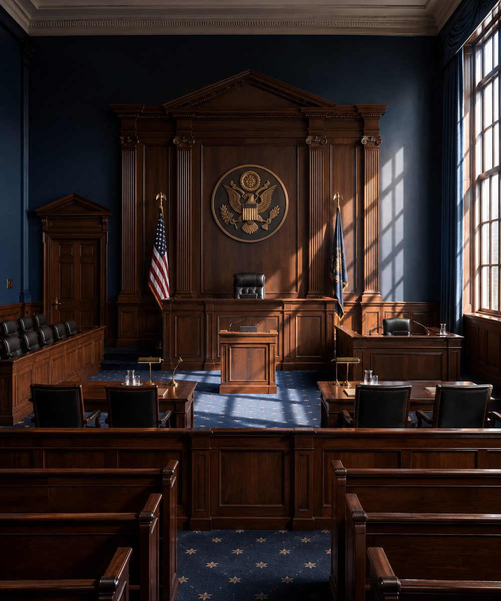 Attorney in Courtroom