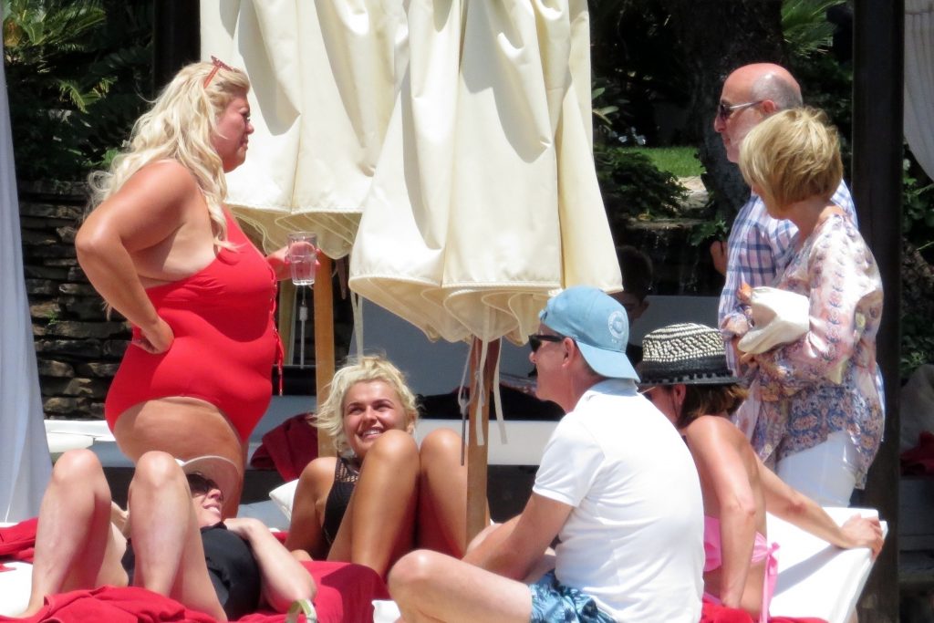 BBW blonde Gemma Collins baring her big fat knockers in Spain gallery, pic 102