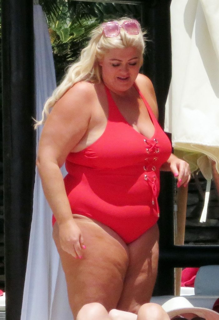 BBW blonde Gemma Collins baring her big fat knockers in Spain gallery, pic 134