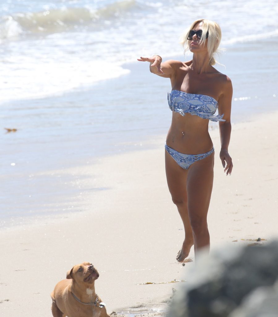 Sexy blonde Shauna Sand looking gorgeous in her bikini back at Malibu gallery, pic 126