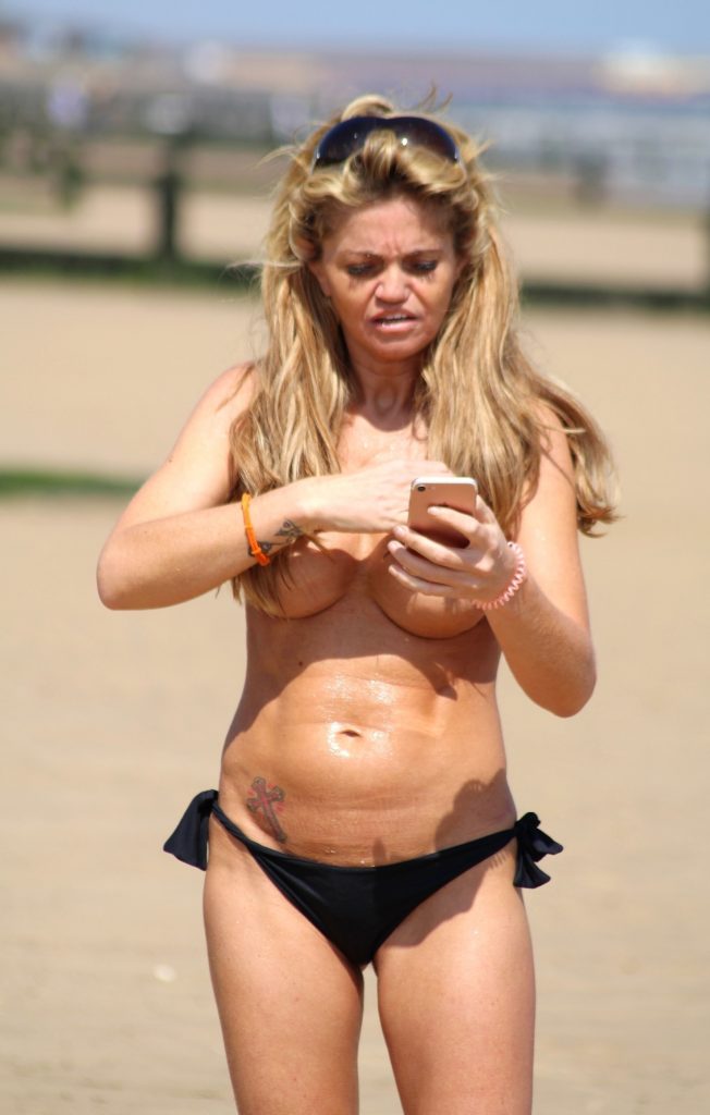 Topless Danniella Westbrook pictures from the beach in Clacton on Sea gallery, pic 6