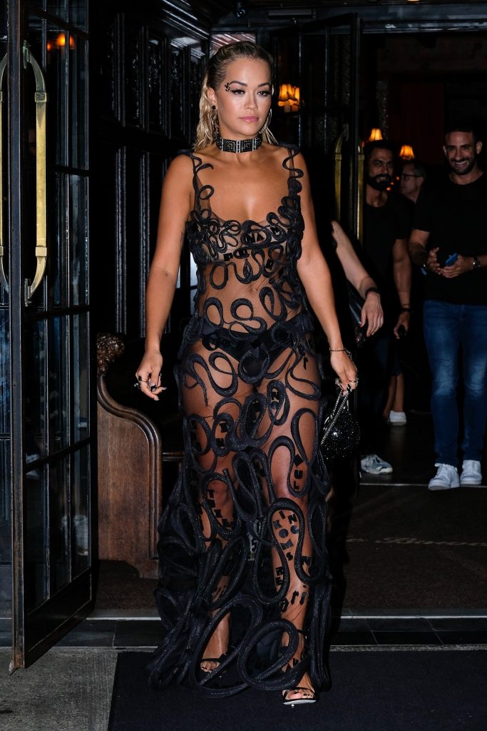 Rita Ora looks incredibly slutty while wearing a see-through dress gallery, pic 24