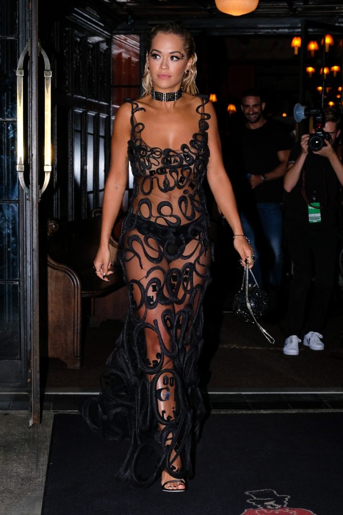 Rita Ora looks incredibly slutty while wearing a see-through dress gallery, pic 30