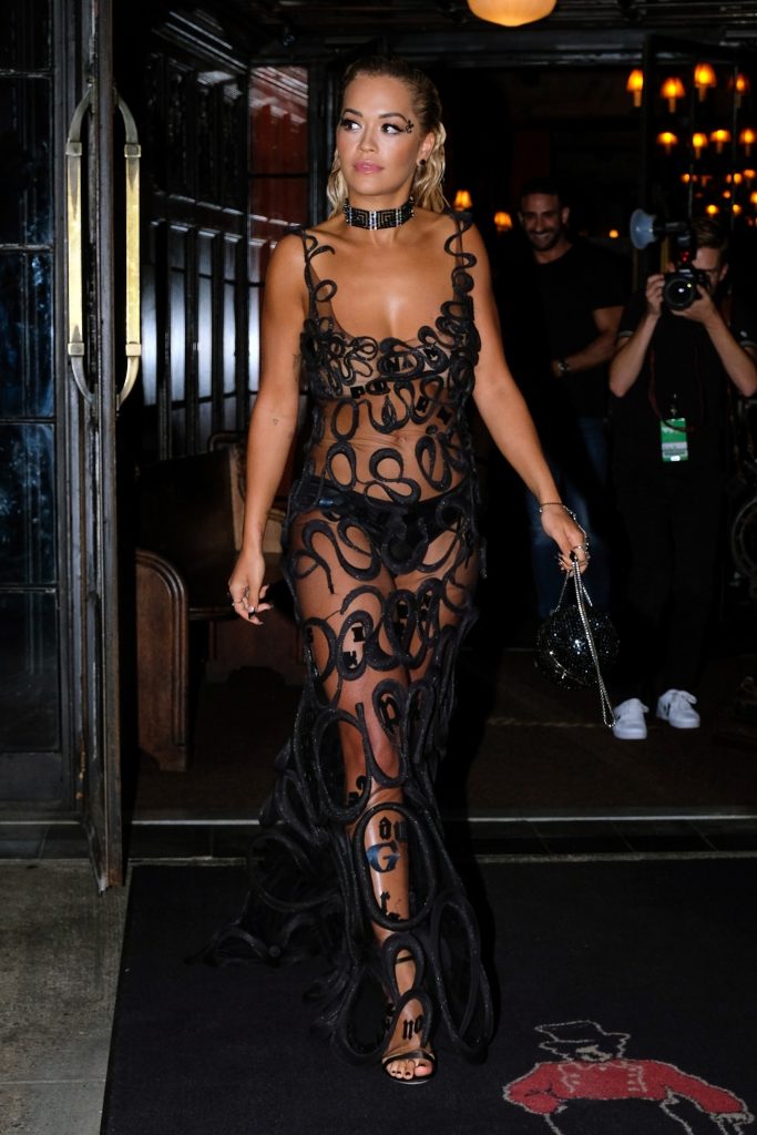 Rita Ora looks incredibly slutty while wearing a see-through dress gallery, pic 32