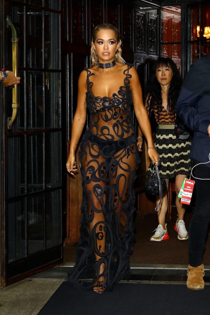 Rita Ora looks incredibly slutty while wearing a see-through dress gallery, pic 66