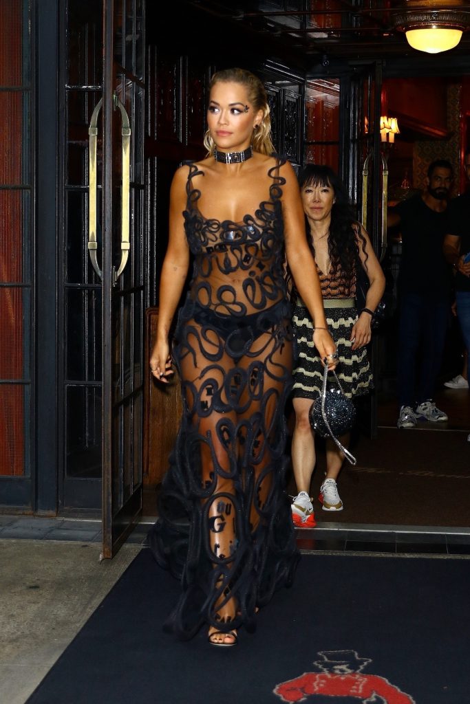 Rita Ora looks incredibly slutty while wearing a see-through dress gallery, pic 74