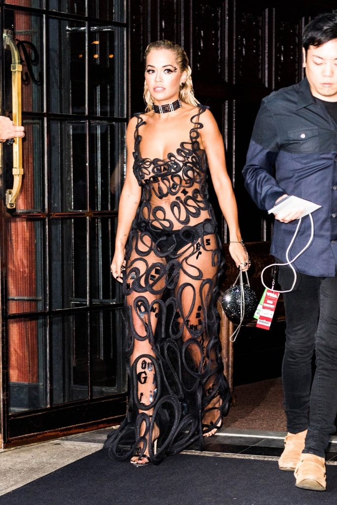 Rita Ora looks incredibly slutty while wearing a see-through dress gallery, pic 82