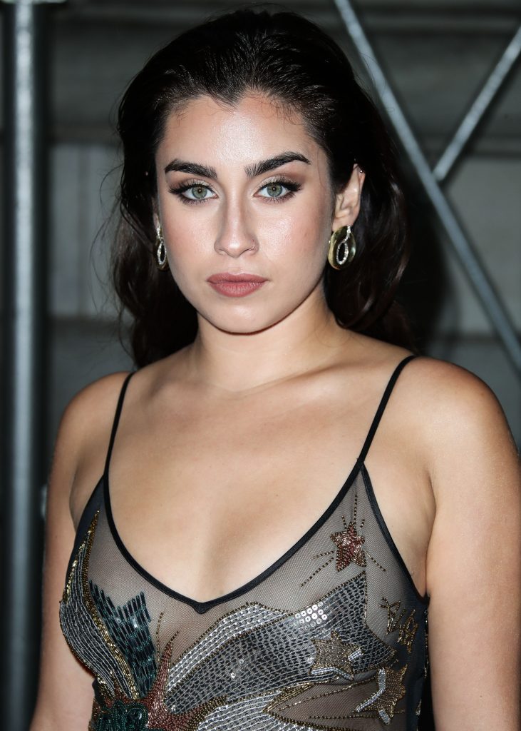 Lauren Jauregui displaying her natural boobs in a see-through dress gallery, pic 32