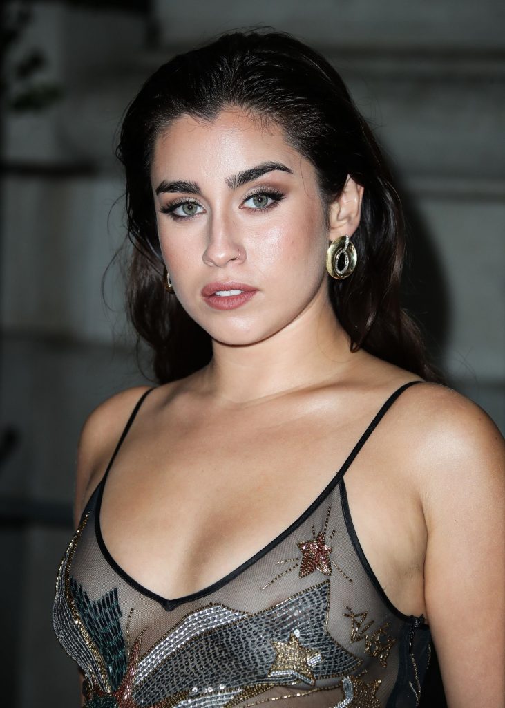 Lauren Jauregui displaying her natural boobs in a see-through dress gallery, pic 14