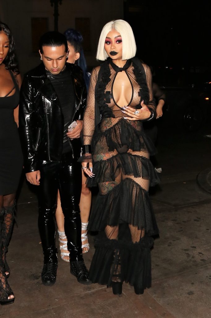 Blac Chyna showcases her ample assets in a see-through black outfit gallery, pic 2