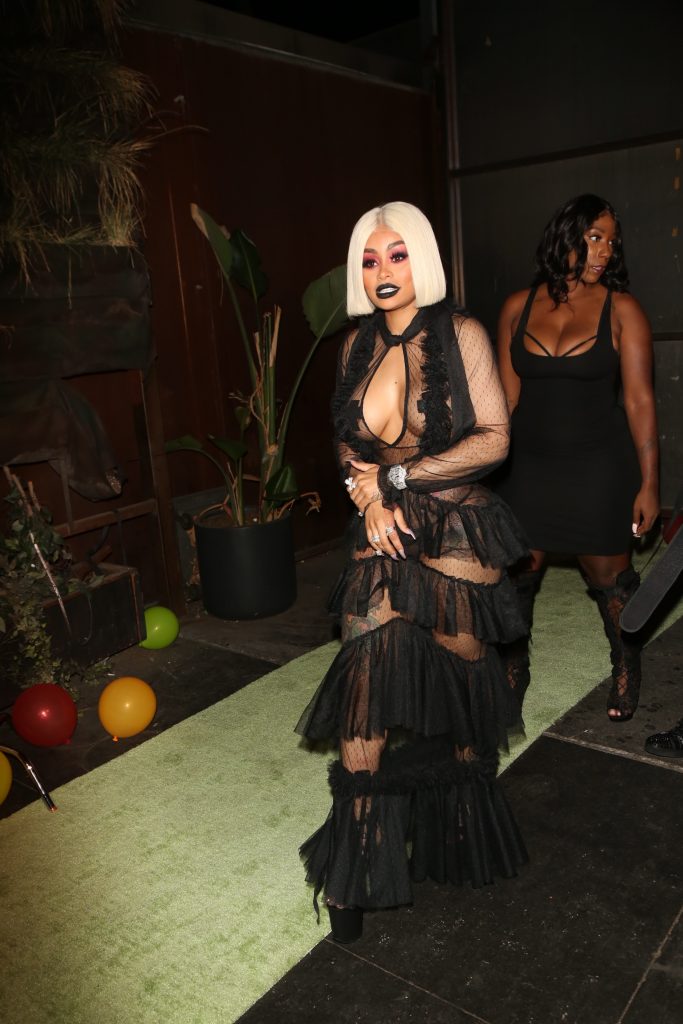 Blac Chyna showcases her ample assets in a see-through black outfit gallery, pic 22