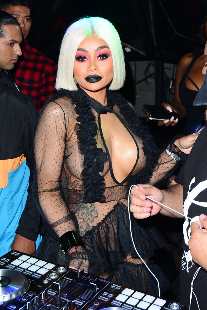 Blac Chyna showcases her ample assets in a see-through black outfit gallery, pic 32