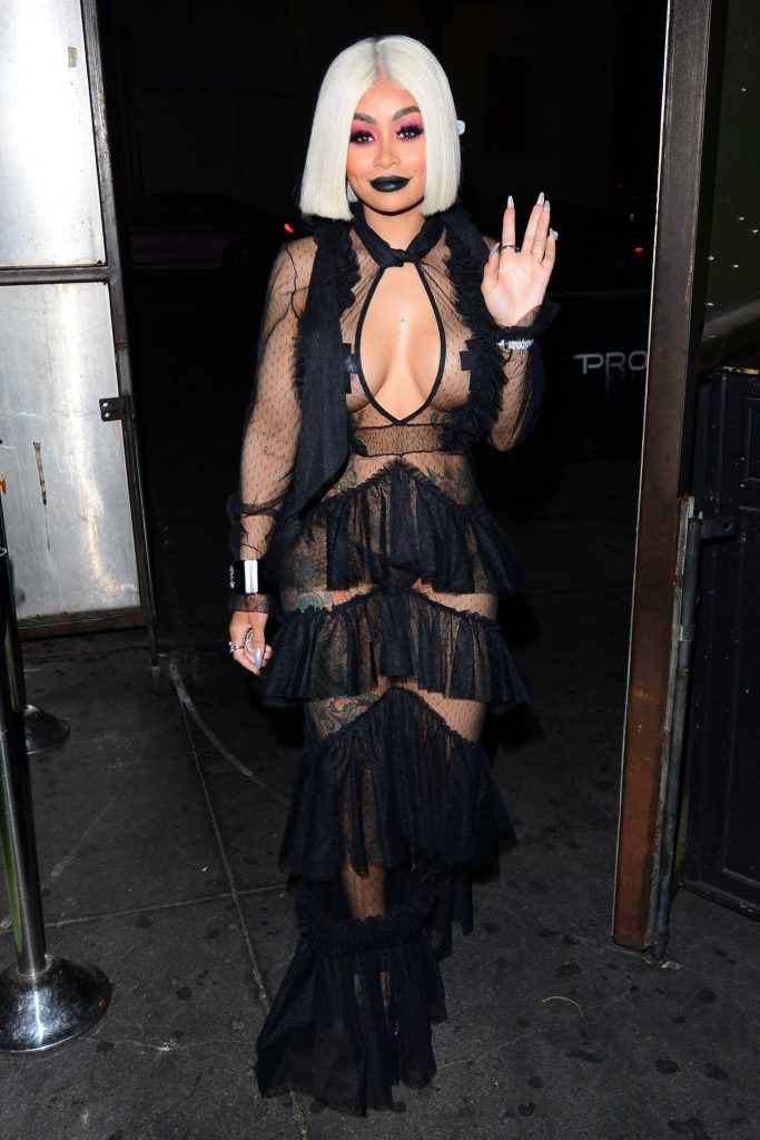 Blac Chyna showcases her ample assets in a see-through black outfit gallery, pic 88