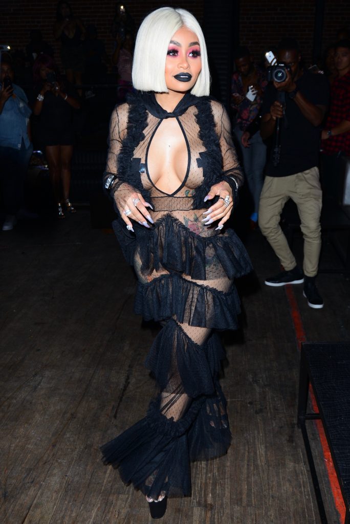 Blac Chyna showcases her ample assets in a see-through black outfit gallery, pic 126