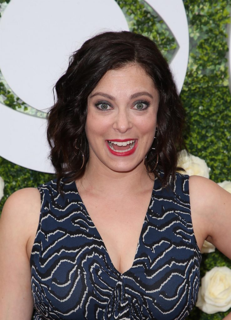 Cheerful brunette Rachel Bloom showcasing her delightful cleavage gallery, pic 2