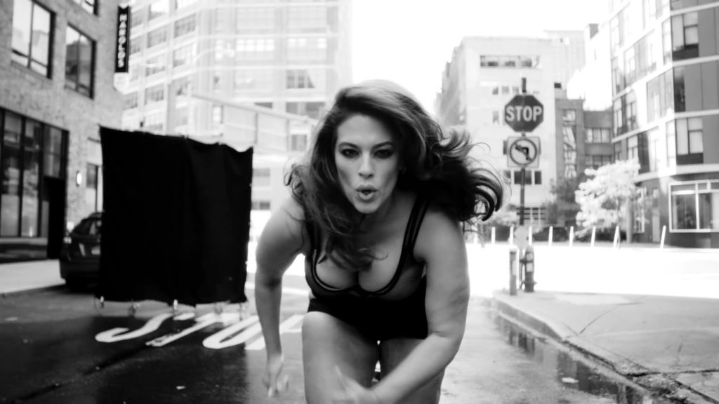 Ashley Graham showing her big breasts and ass in front of a camera video screenshot 22