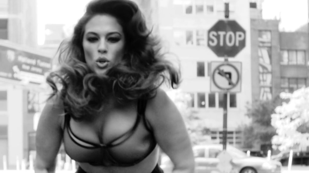 Ashley Graham showing her big breasts and ass in front of a camera video screenshot 32