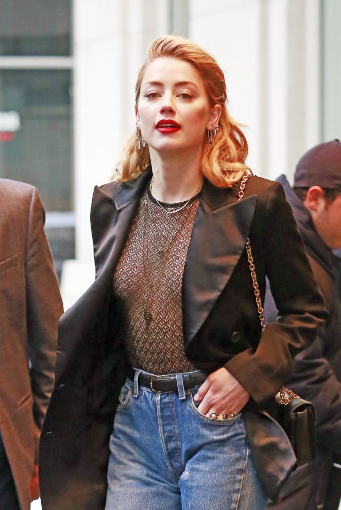 Amber Heard showing her shapely breasts in a see-through top gallery, pic 80