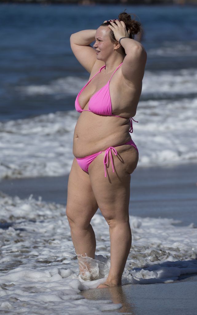 BBW Chanelle Hayes shows her massive gut and fat titties on a beach gallery, pic 168