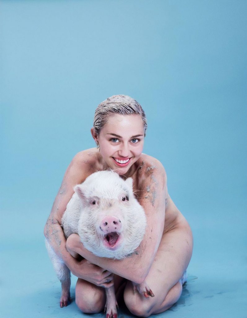 Naked Miley Cyrus showing off her small breasts and hairy pussy (a lot) 20