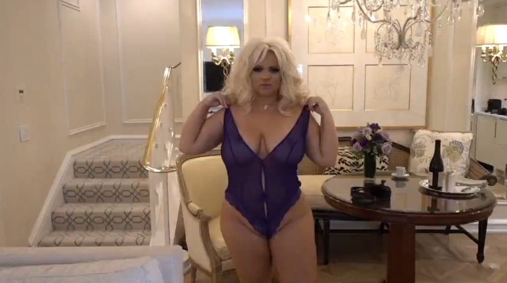 Trisha Paytas shows her weird tits and shakes her half-naked ass at you video screenshot 2