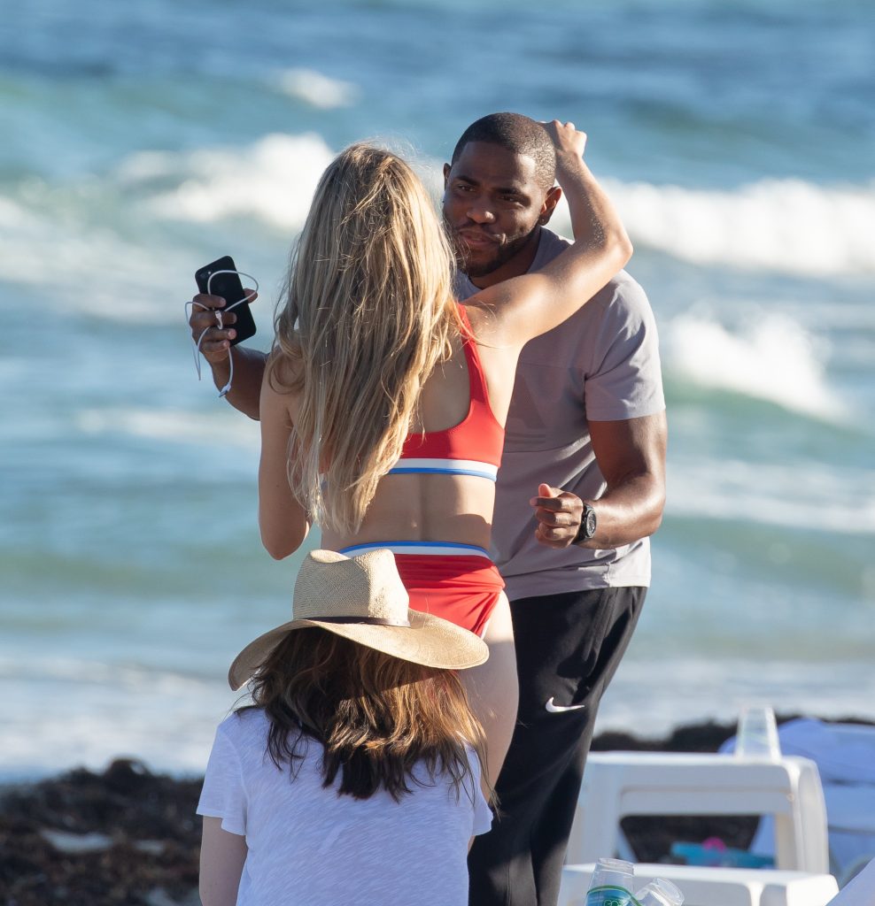 Blonde stunner Eugenie Bouchard shows her admirable body in a red bikini gallery, pic 130