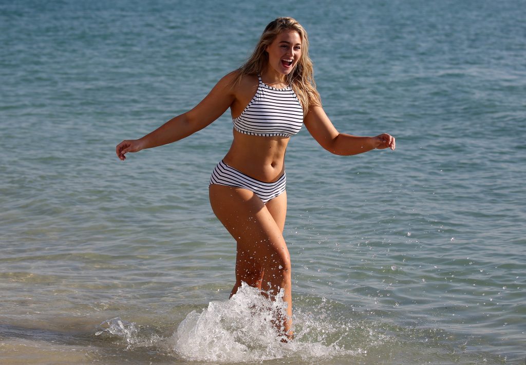 BBW blonde Iskra Lawrence lights up a swimsuit photoshoot gallery, pic 220