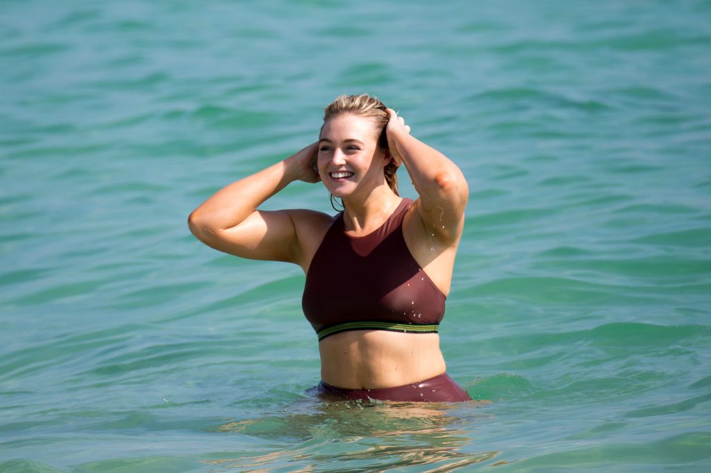 BBW blonde Iskra Lawrence lights up a swimsuit photoshoot gallery, pic 62