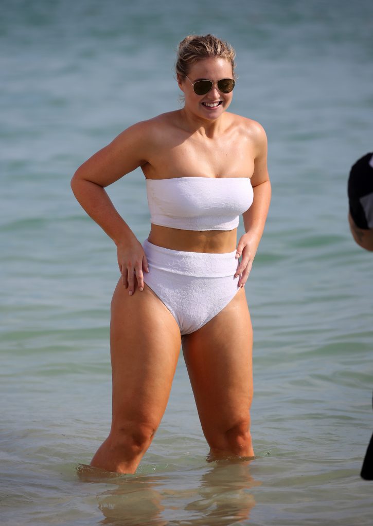 BBW blonde Iskra Lawrence lights up a swimsuit photoshoot gallery, pic 96