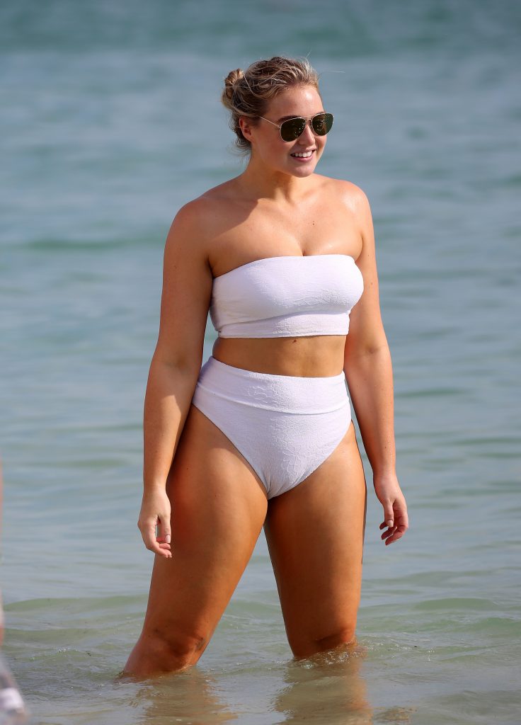 BBW blonde Iskra Lawrence lights up a swimsuit photoshoot gallery, pic 100