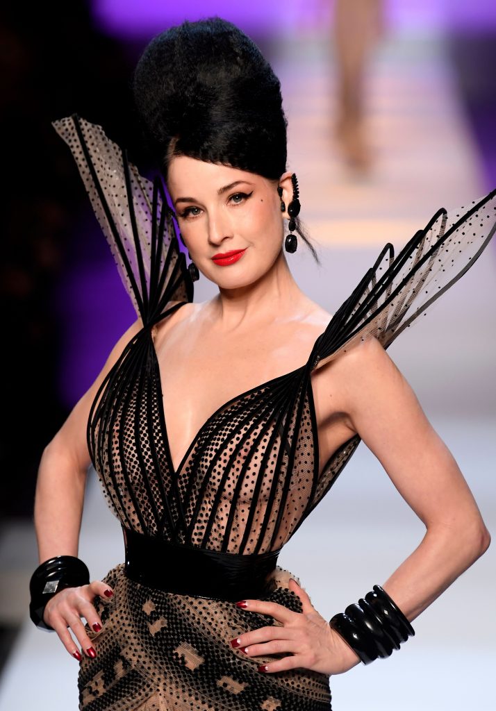 Legendary MILF Dita Von Teese Walks the Runway in a See-Through Dress gallery, pic 2