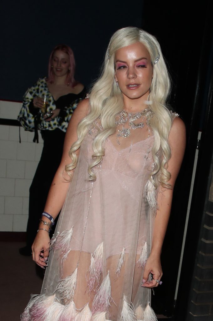 Sexy Singer Lily Allen Shows Her Body in a See-Through Outfit gallery, pic 20
