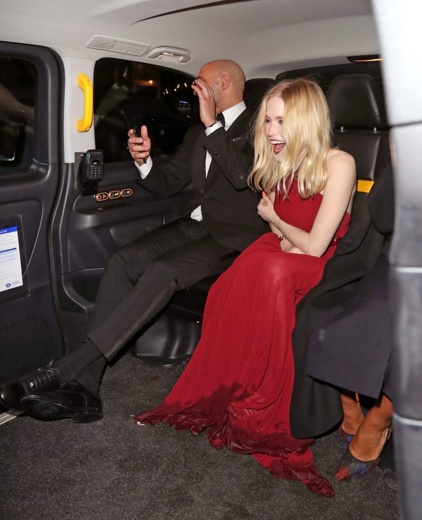 Blonde Beauty Ellie Bamber Stuns in a Semi-Sheer Red Dress gallery, pic 92