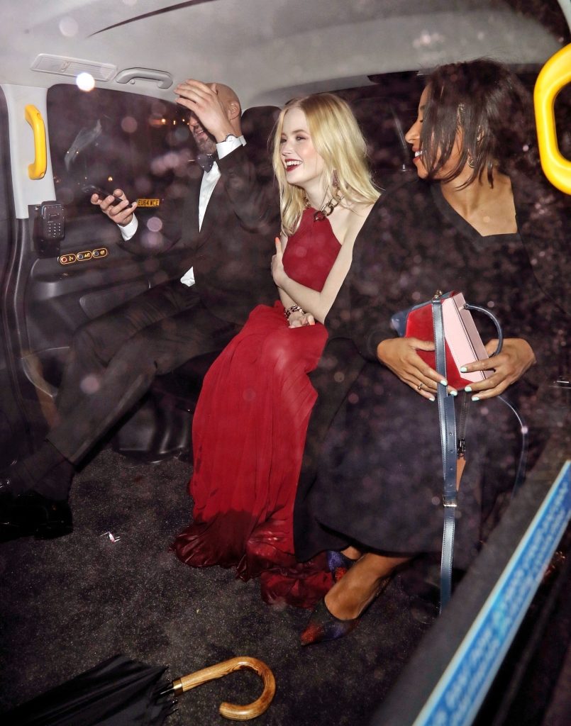 Blonde Beauty Ellie Bamber Stuns in a Semi-Sheer Red Dress gallery, pic 110