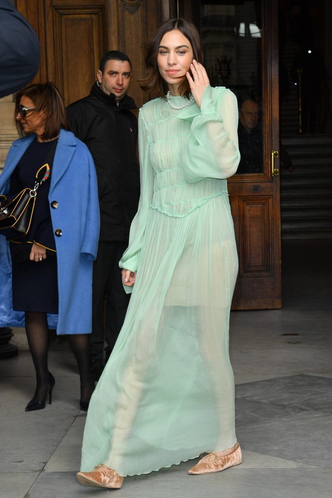 Alexa Chung Flashing Her Beautiful Cleavage in a See-Through Dress gallery, pic 30