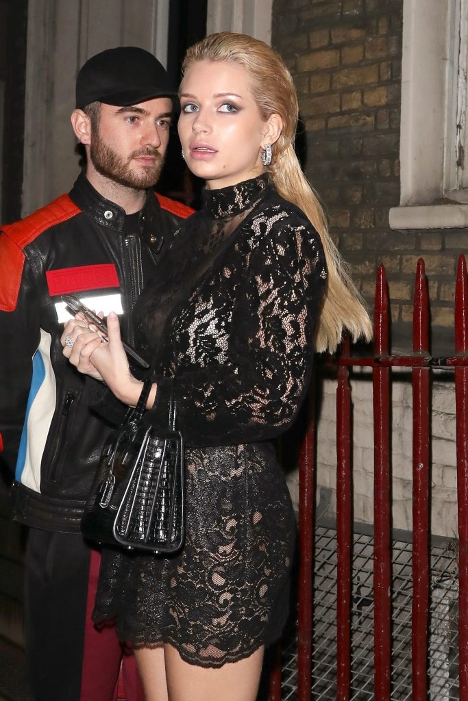 Lottie Moss Looking Extremely Sexy in a Short Black Lace Dress gallery, pic 48