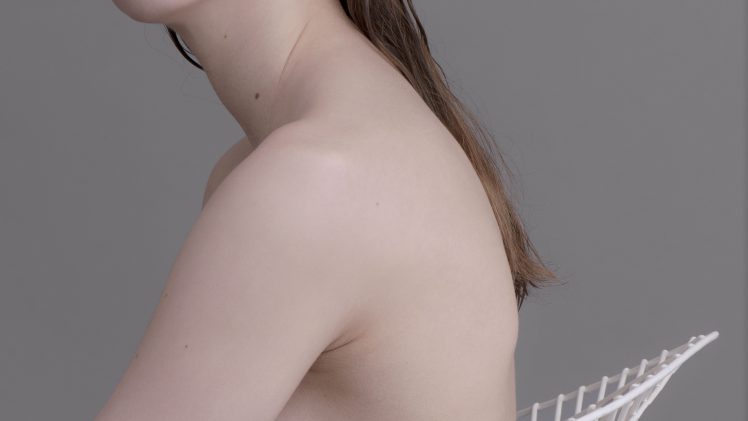 Topless Brunette Mathilde Charuet Linetti in an Artistic Photoshoot