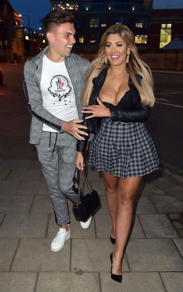 Skirt-Wearing Blonde Bimbo Chloe Ferry Gets Her Boobs Squeezed gallery, pic 26