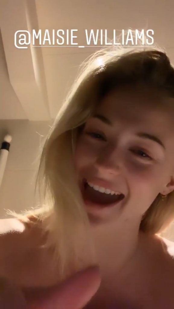 Topless Sophie Turner Talking Dirty to One of Her Costars video screenshot 8