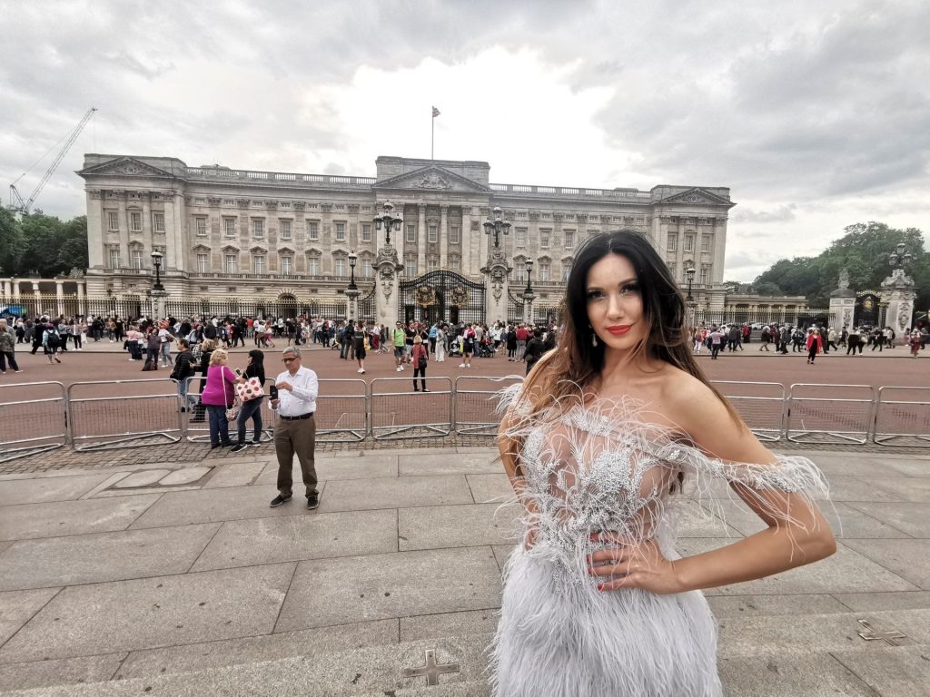 Brunette Bombshell Reine Sabty Posing in a See-Through Dress gallery, pic 16