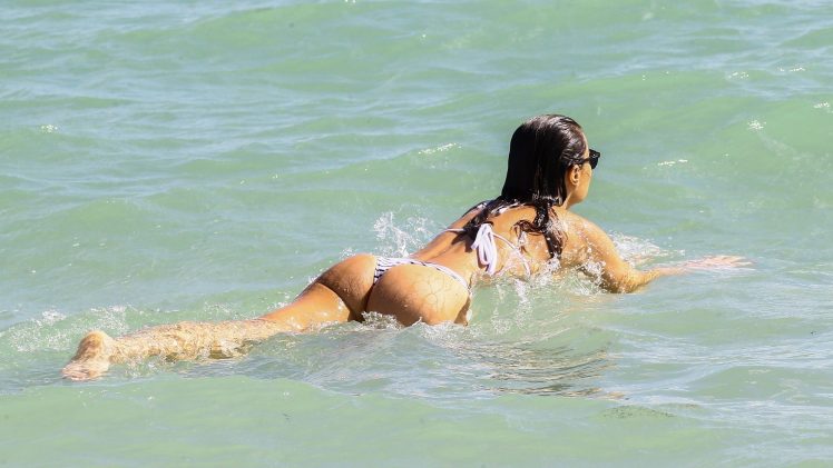 Petite Latina Hottie Julia Pereira Shows Her Body on a Beach