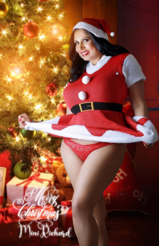 Chubby Indian Auntie Mini Richard Shows her Ass on Christmass gallery, pic 14