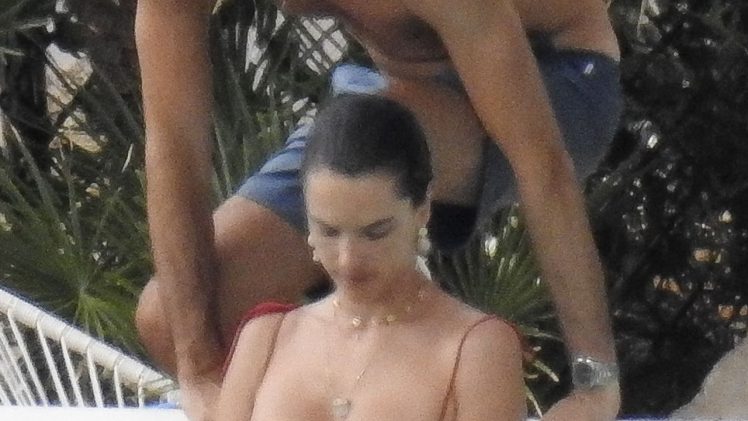 Bikini-Clad Alessandra Ambrosio Caught Having Fun with Her Man