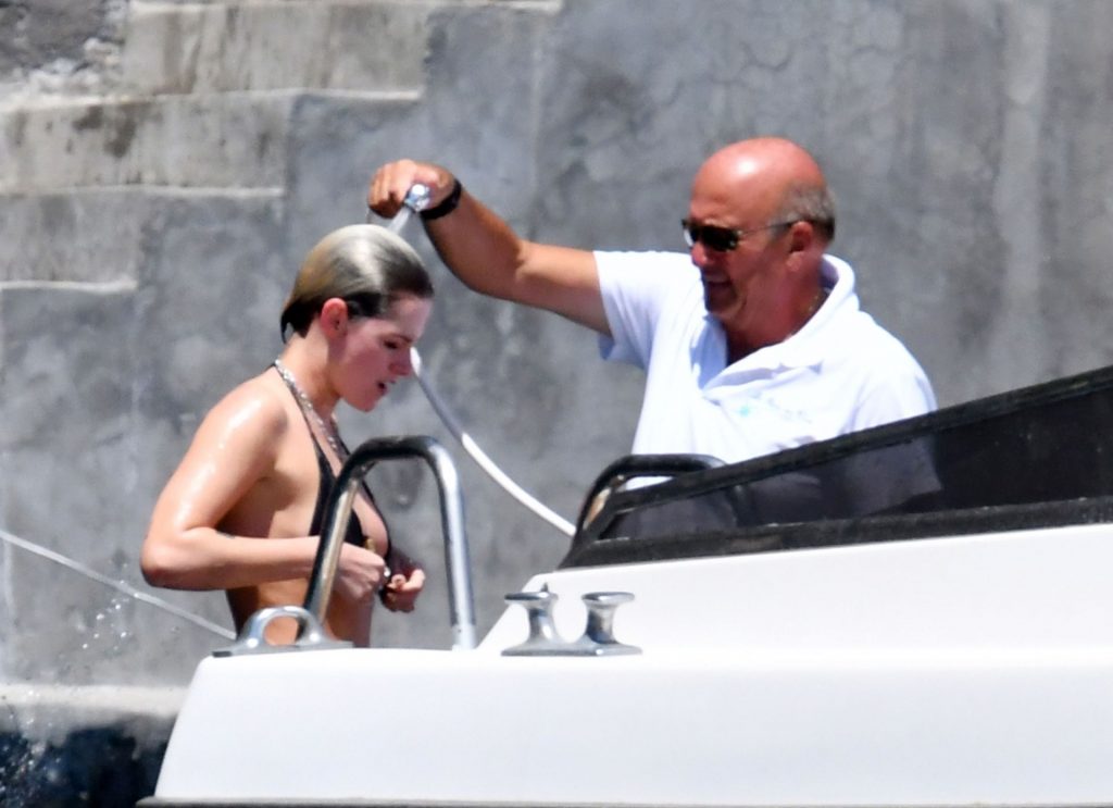 Kristen Stewart Sunbathing Topless on a Yacht  gallery, pic 50