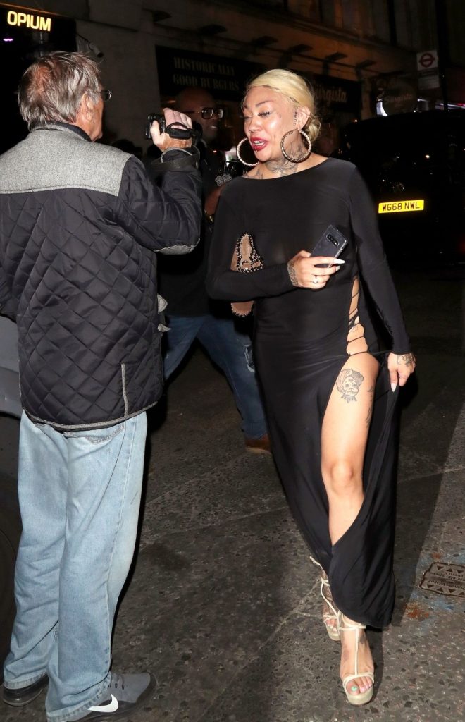 Mannish Blonde Mutya Buena Shows Off in a See-Through Dress gallery, pic 4