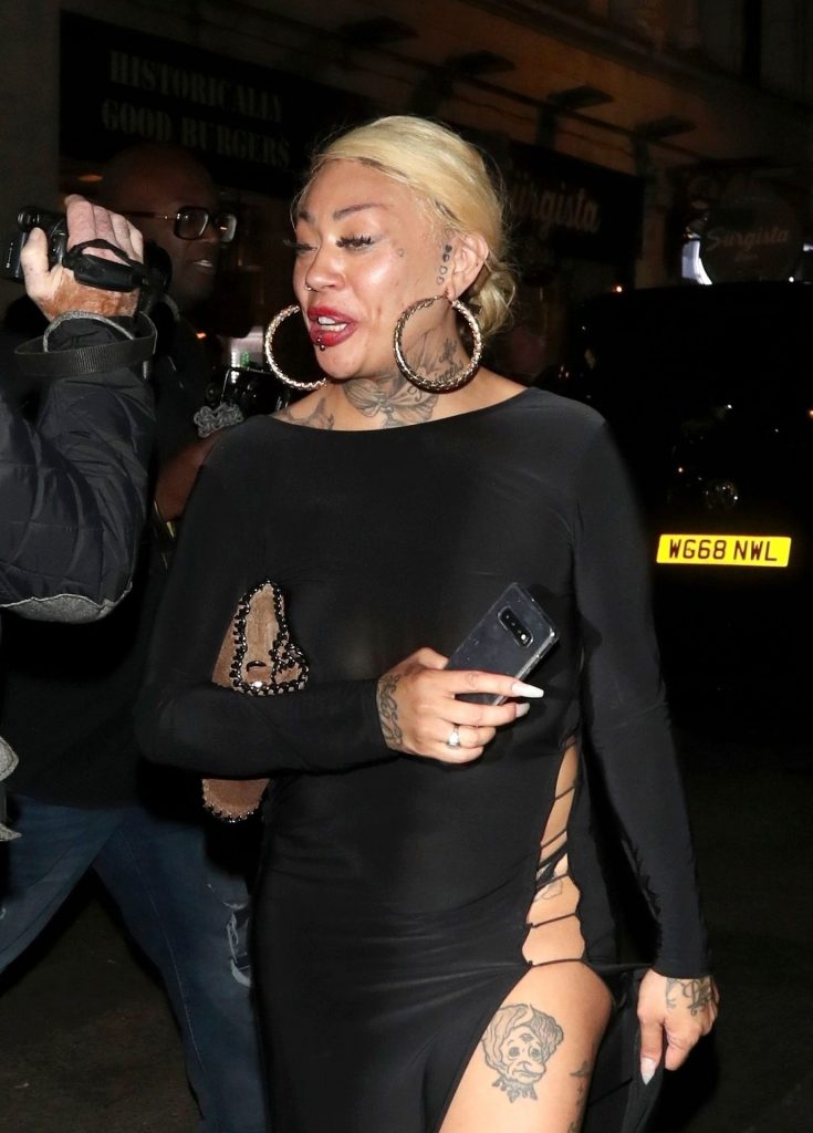 Mannish Blonde Mutya Buena Shows Off in a See-Through Dress gallery, pic 6