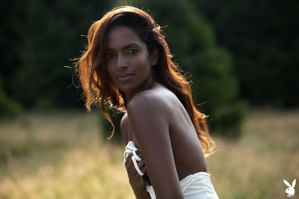 Naked Black Beauty Nirmala Fernandes Posing in the Woods gallery, pic 68