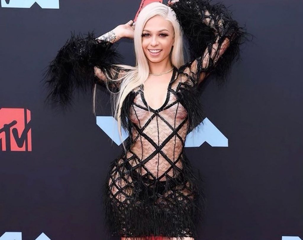 Shameless Blonde Mariahlynn Shows Her Boobs in a Transparent Dress gallery, pic 16