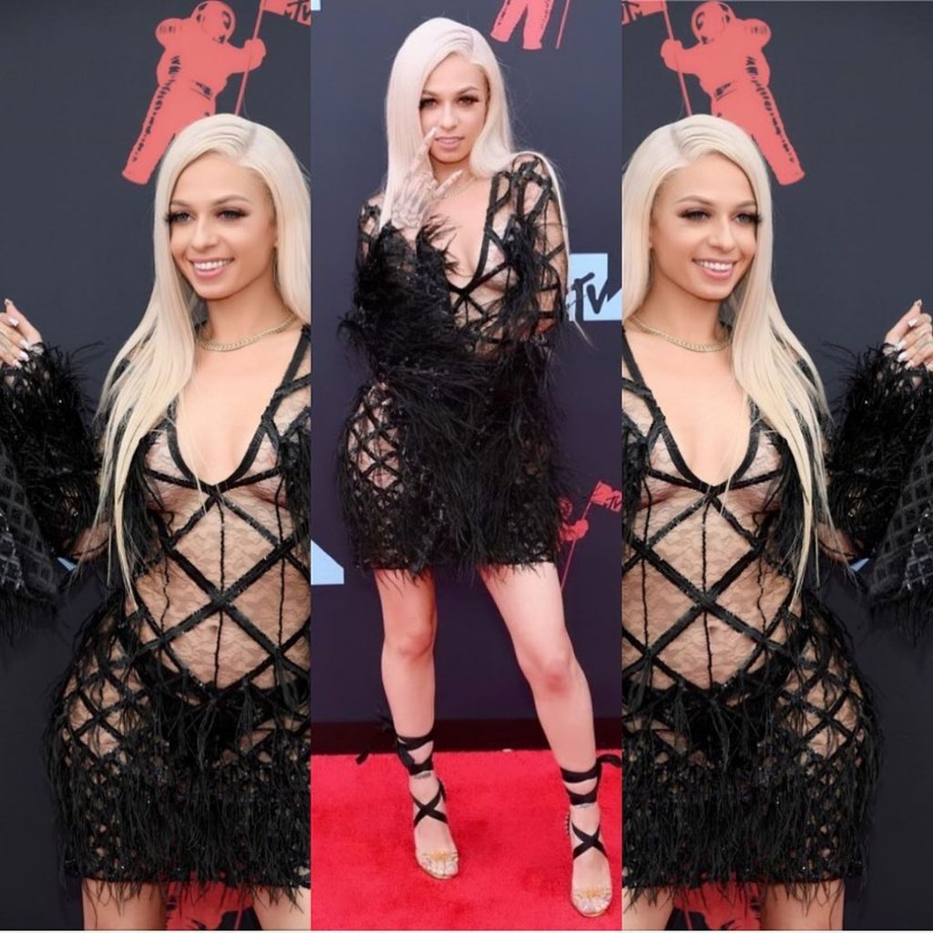 Shameless Blonde Mariahlynn Shows Her Boobs in a Transparent Dress gallery, pic 18